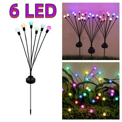 Swaying Solar Firefly Garden Lights for Patios & Garden Beds – 6/8/10 LED