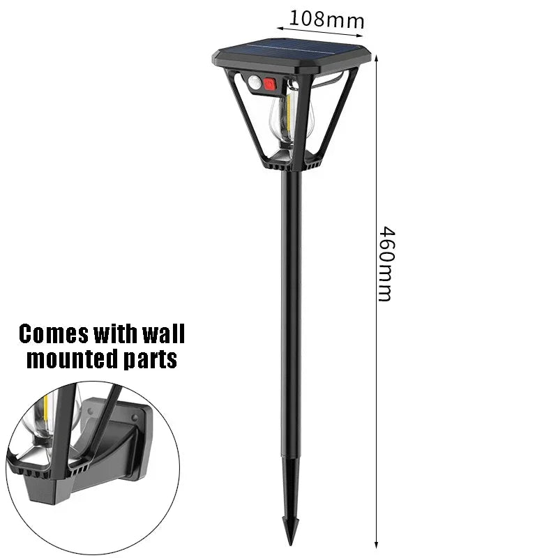 Solar Motion Sensor Light for Garden Paths & Porches – Stake/Wall Mount, 1/4 Pack