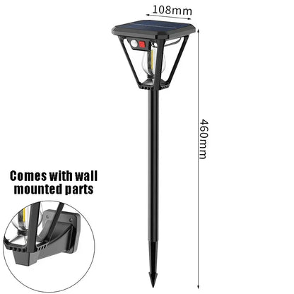 Solar Motion Sensor Light for Garden Paths & Porches – Stake/Wall Mount, 1/4 Pack