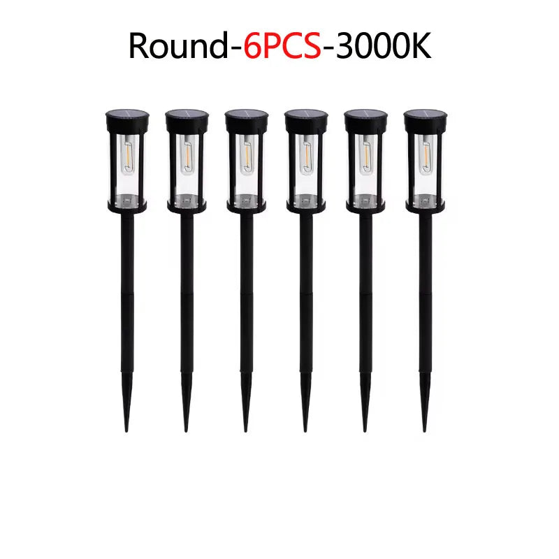 Retro Solar Pathway Lights for Garden Walkways & Backyard Paths