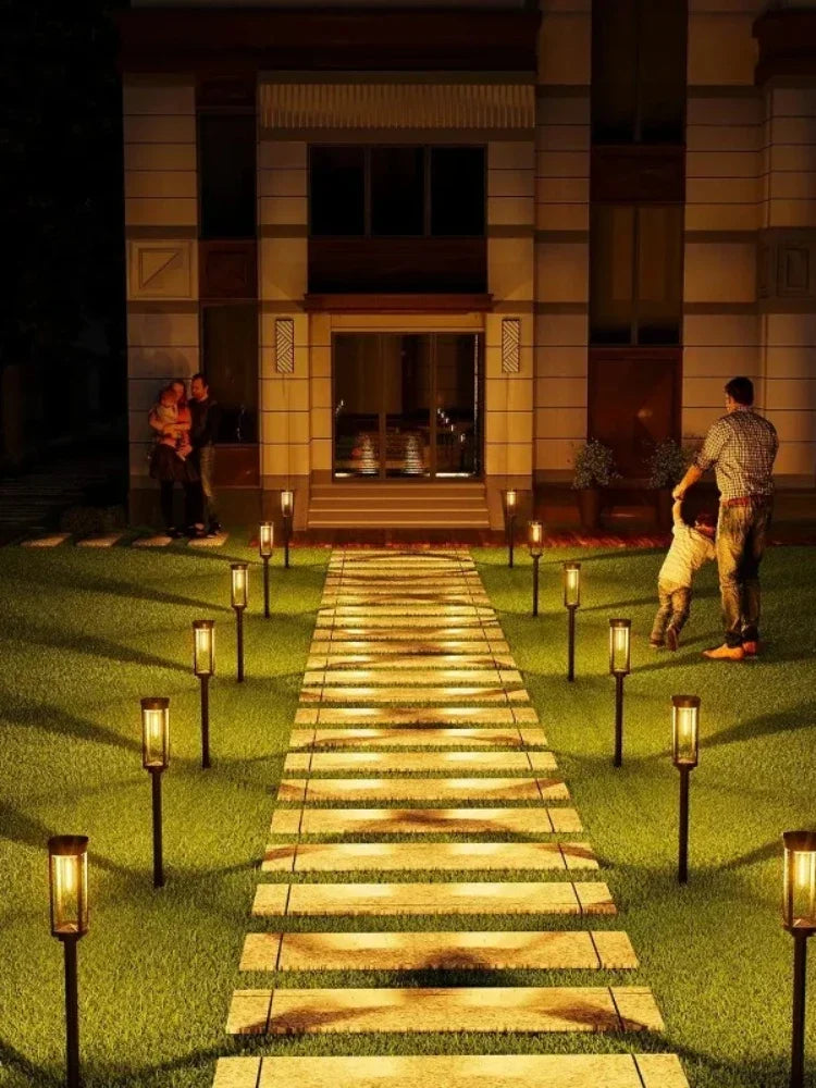 Vintage Solar Pathway Lights for Garden Walkways & Lawn Edges – 4/6/8 Pack