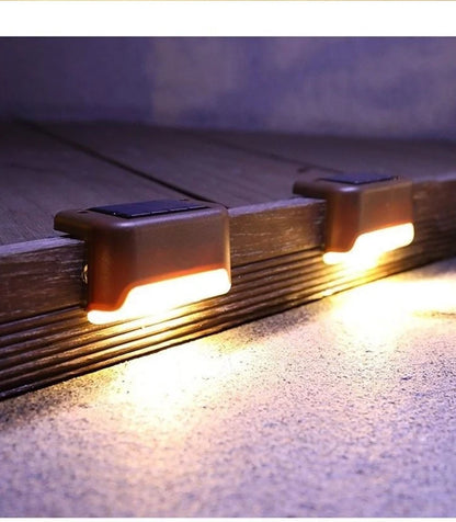 Solar Step & Deck Lights for Outdoor Stairs – 4/8/12 Pack