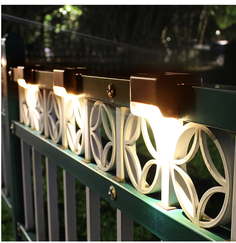 Solar Step & Deck Lights for Outdoor Stairs – 4/8/12 Pack