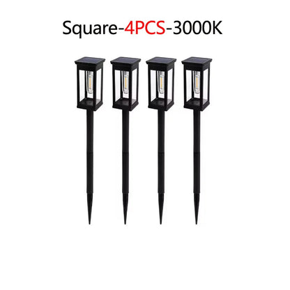 Retro Solar Pathway Lights for Garden Walkways & Backyard Paths