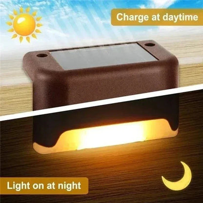 Solar Step & Deck Lights for Outdoor Stairs – 4/8/12 Pack