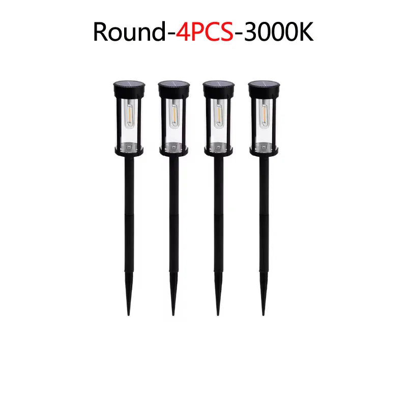 Retro Solar Pathway Lights for Garden Walkways & Backyard Paths