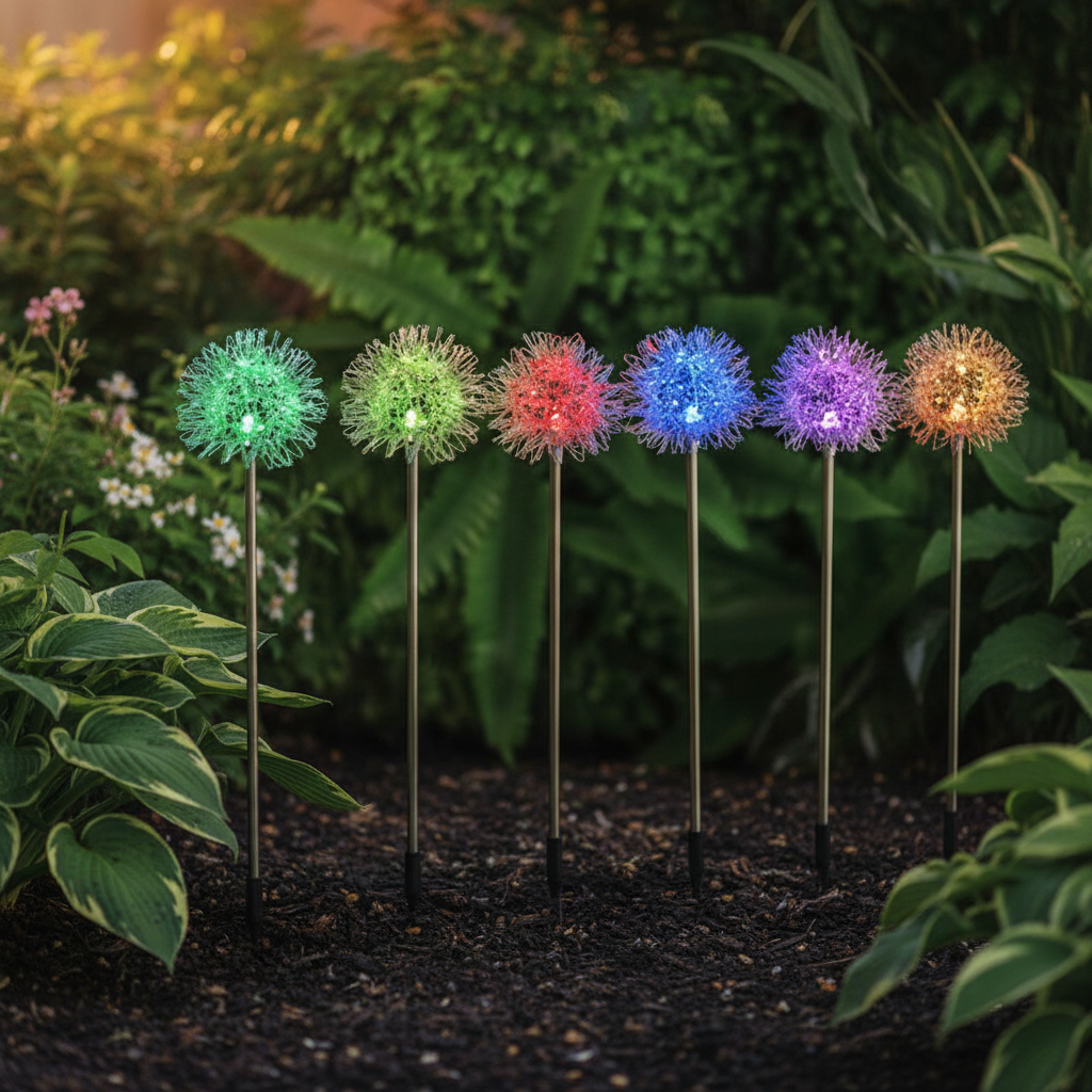 Solar Floral Garden Stake Lights for Pathways & Garden Beds