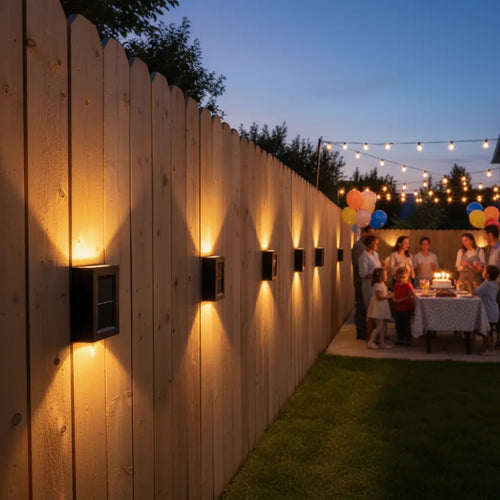 Solar Wall Lights Outdoor for Fence & Porch – 10 LED Up & Down, 2/6/10 Pack