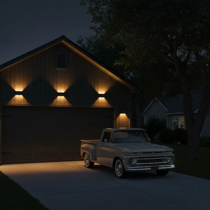 Solar Wall Lights Outdoor for Fence & Porch – 10 LED Up & Down, 2/6/10 Pack