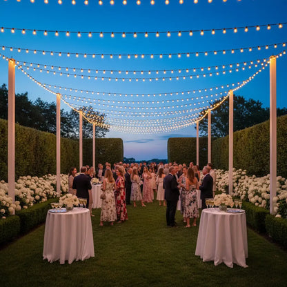98FT 50 Bulbs Solar G40 Globe String Lights Outdoor Patio